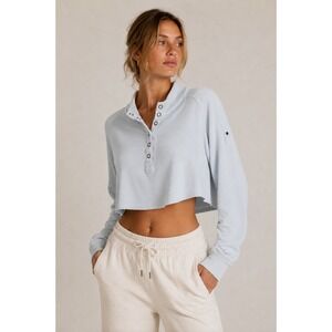 Free People Movement Sweatshirt Sweater Sz S White Cropped Balletcore Active